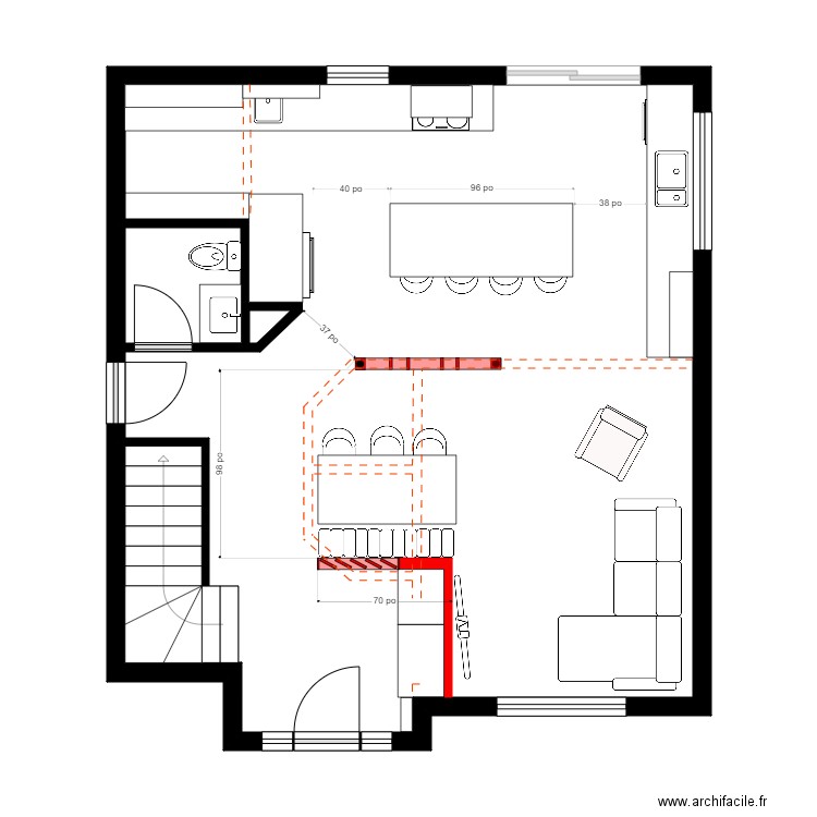 Karine Bertrand 2.03. Plan de 3 pièces et 60 m2