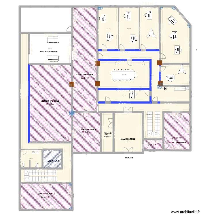 ESPACES Banque de France  - 21 OCTOBRE 2025. Plan de 20 pièces et 605 m2