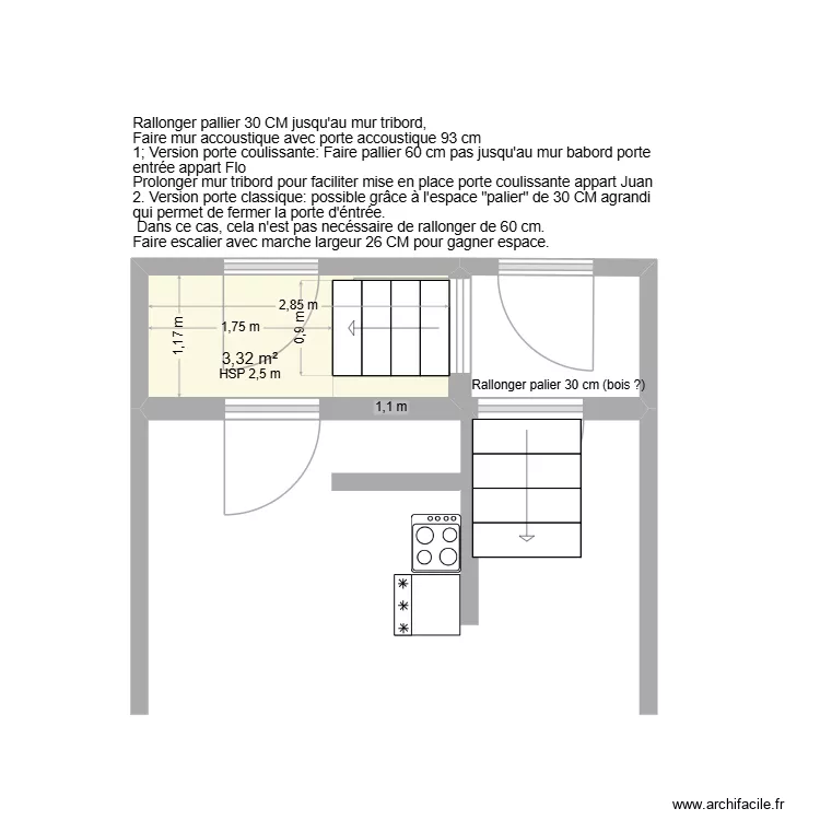 260901 DOUBLES ENTREES PORTE CLASSIQUE. Plan de 1 Pièce et 3 m² 260901 DOUBLES ENTREES PORTE CLASSIQUE. Plan de 1 Pièce et 3 m²