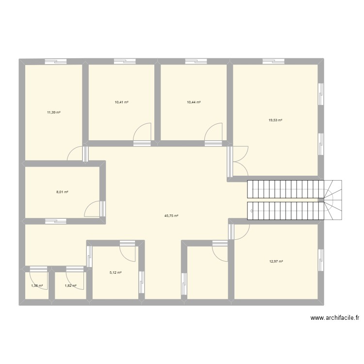 Keur Gu Mack. Plan de 10 pièces et 127 m2