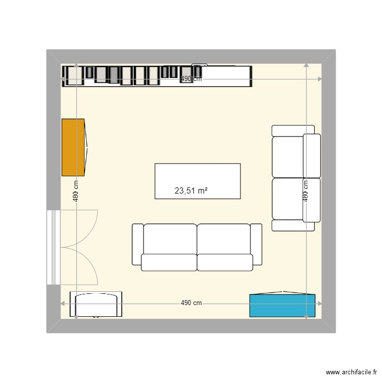 facades abri bois. Plan de 1 pièce et 24 m2