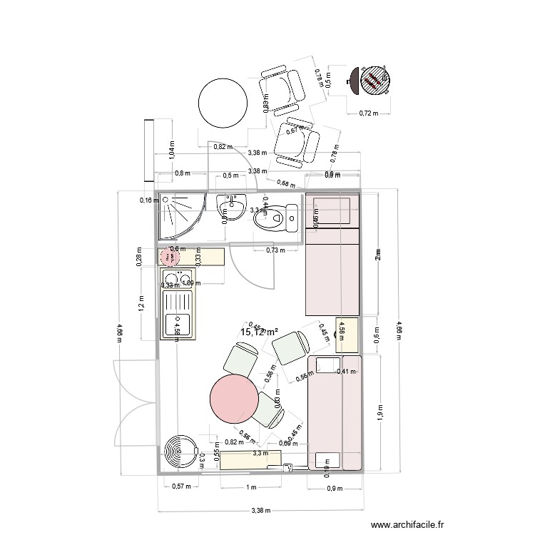 Kerg v ersion sans ext 6 cotations. Plan de 0 pièce et 0 m2