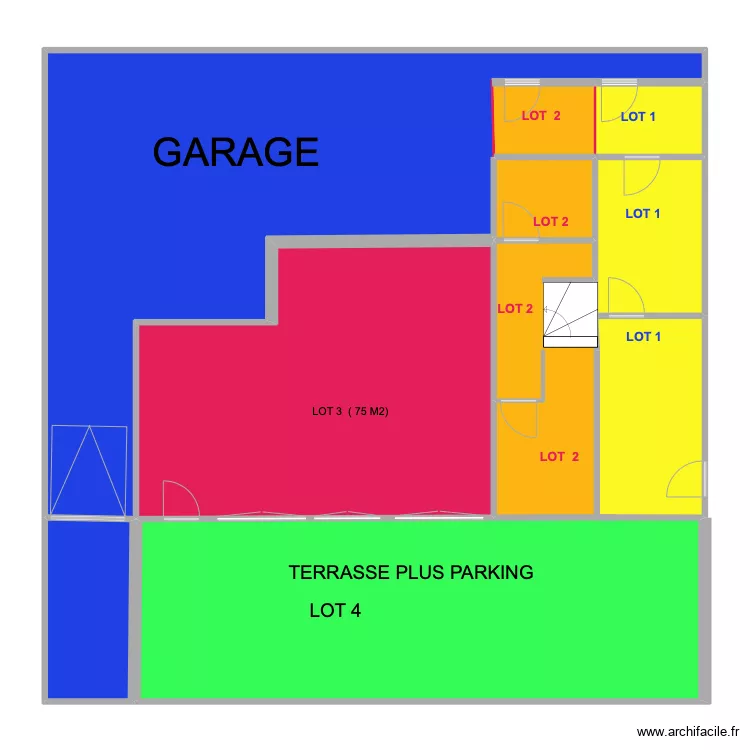 MATAFAN RDC RESTO +CAVE NOUVEAU. Plan de 