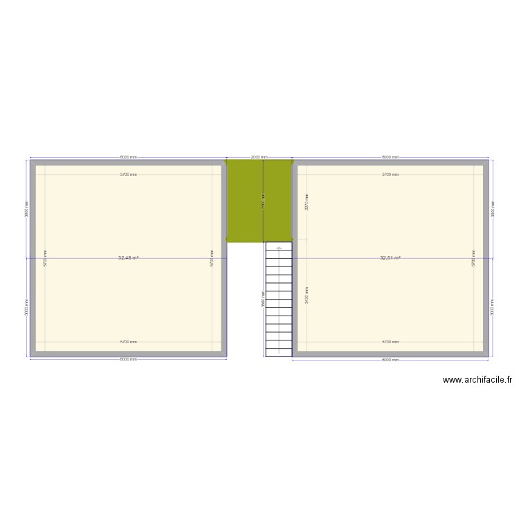 6 6 керчь . Plan de 3 pièces et 69 m2