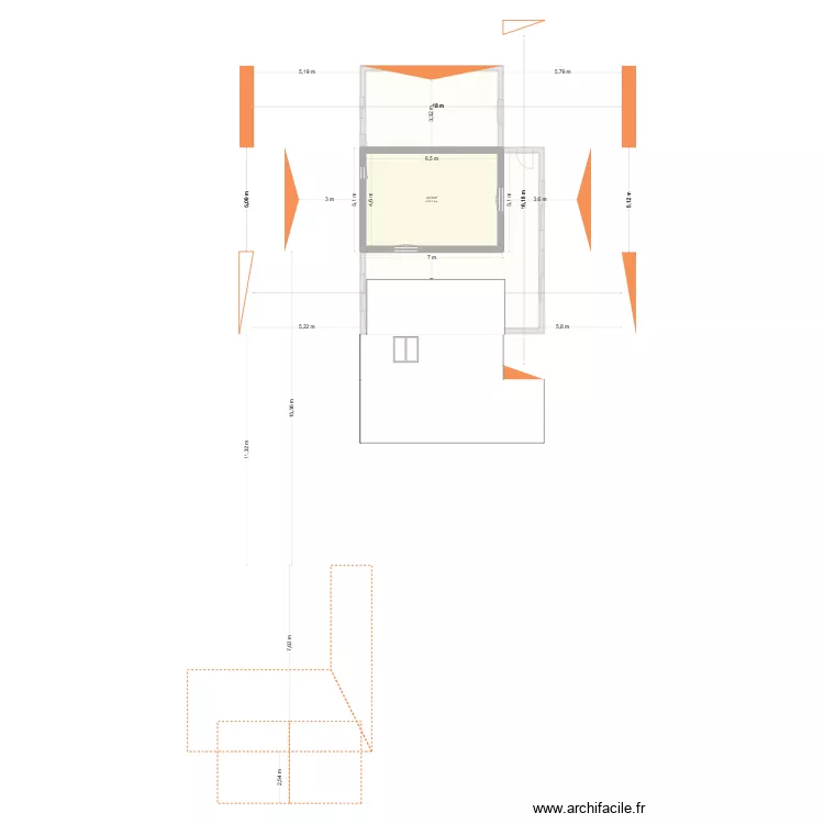 test2-test avec toitures. Plan de 