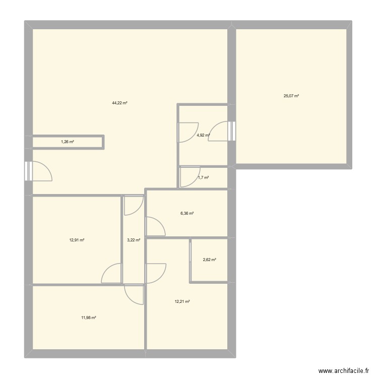 maison 2. Plan de 11 pièces et 126 m2