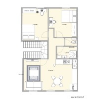 Plan 2D appartement aménager 