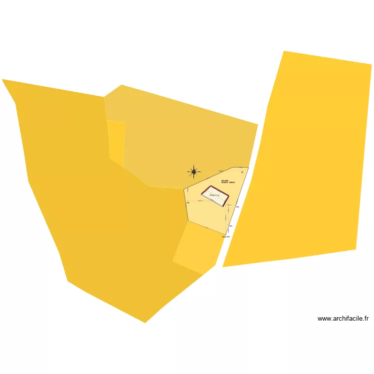 Plan de Masse. Plan de 1  et 62 m²