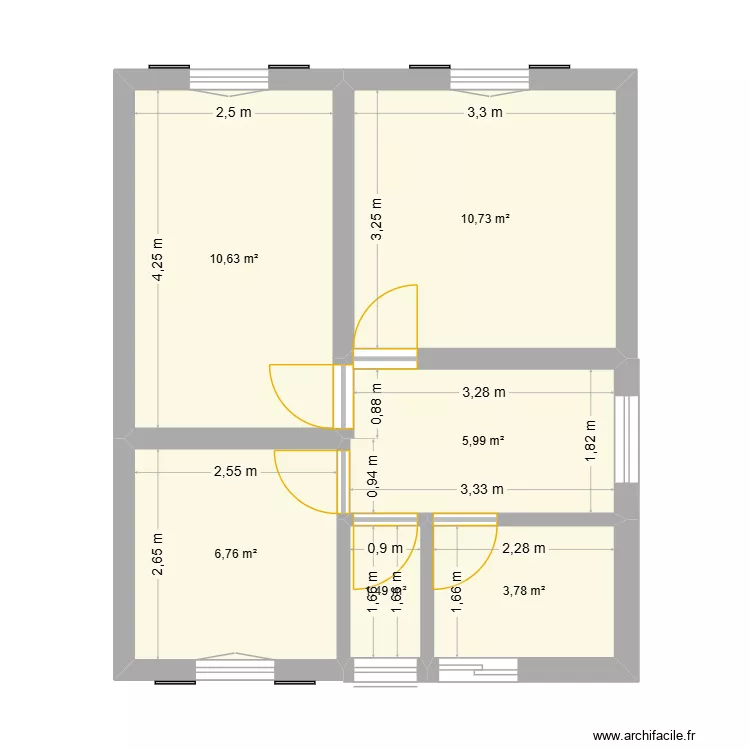 ETAGE BERNICA. Plan de 6 et 39 m² ETAGE BERNICA. Plan de 6 et 39 m²