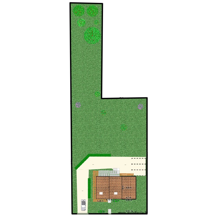CCmaisonprojet à modifier. Plan de 1 pièce et 60 m2