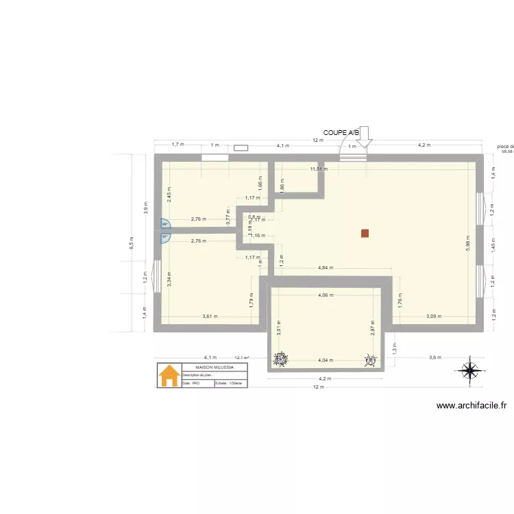 maison MEUSSIA plancher. Plan de 