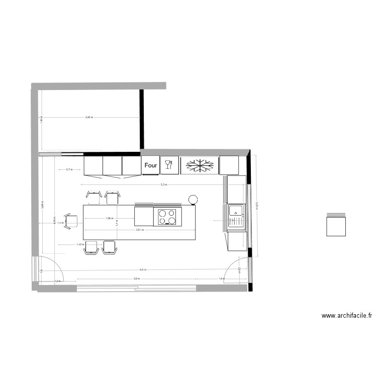 cuisine avec ilot fonctionnel 2. Plan de 0 pièce et 0 m2