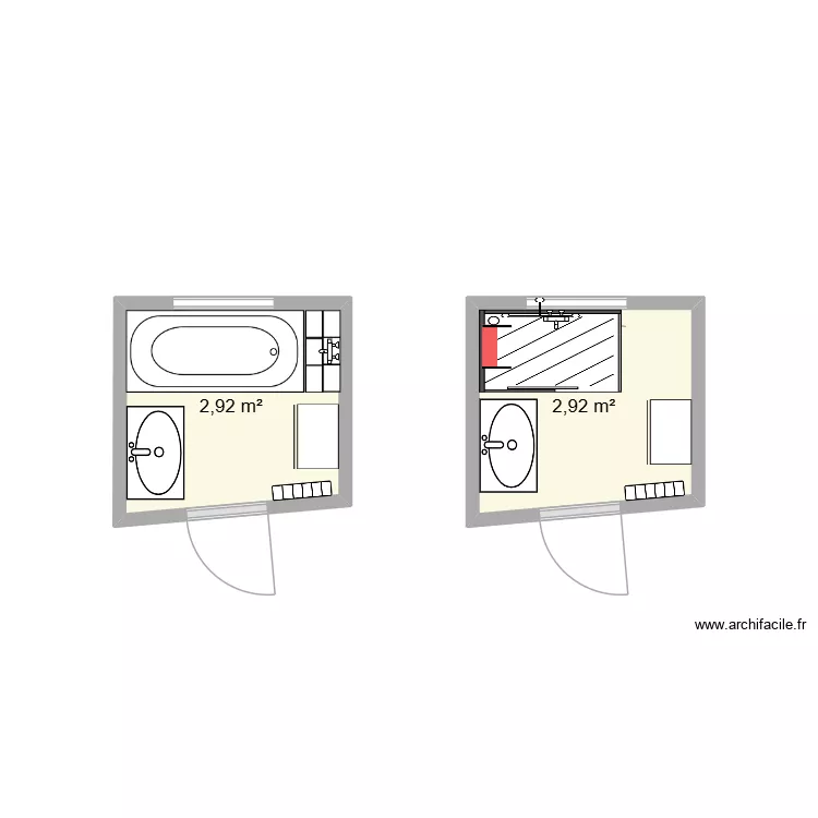 bechari. Plan de 2 et 6 m² bechari. Plan de 2 et 6 m²