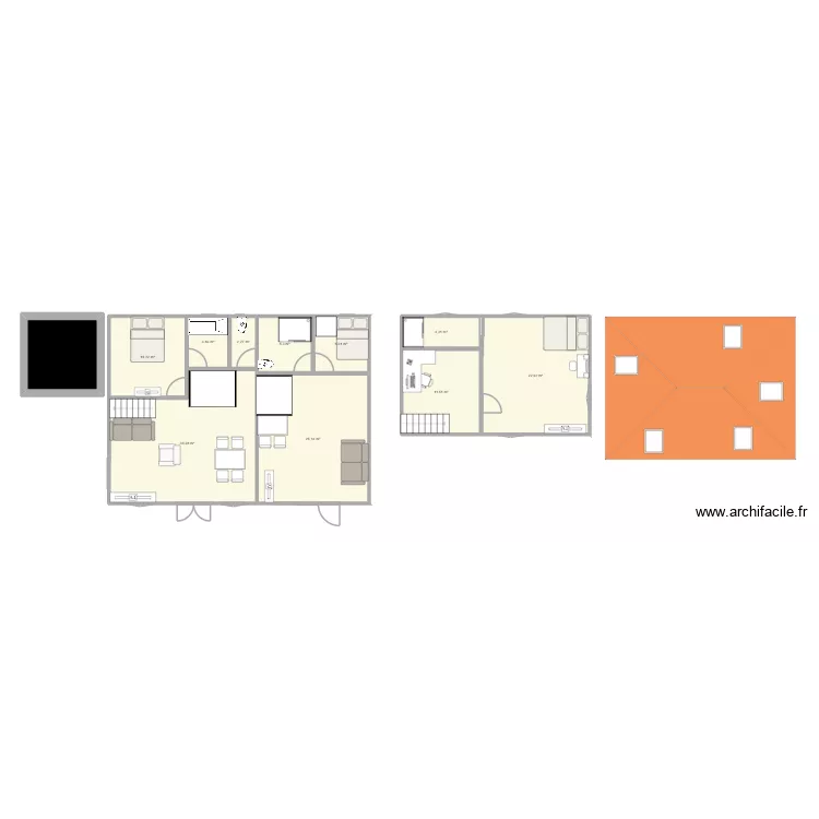 plan 1. Plan de 11  et 129 m²