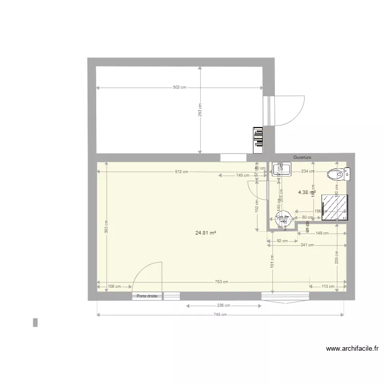 Logement A vide. Plan de 