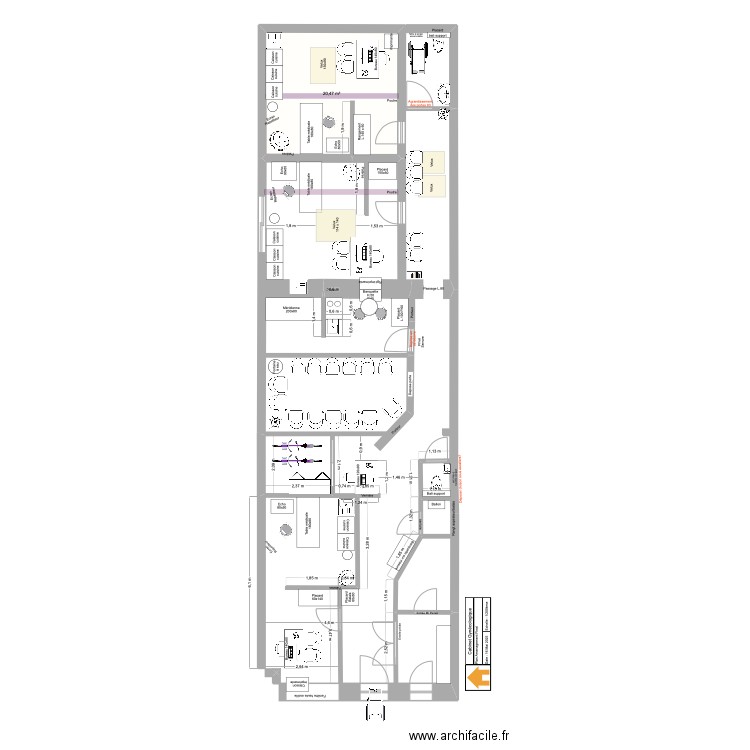 CabGyneco_PlanAmenagementCOTES_16MAI2025. Plan de 1 pièce et 20 m2
