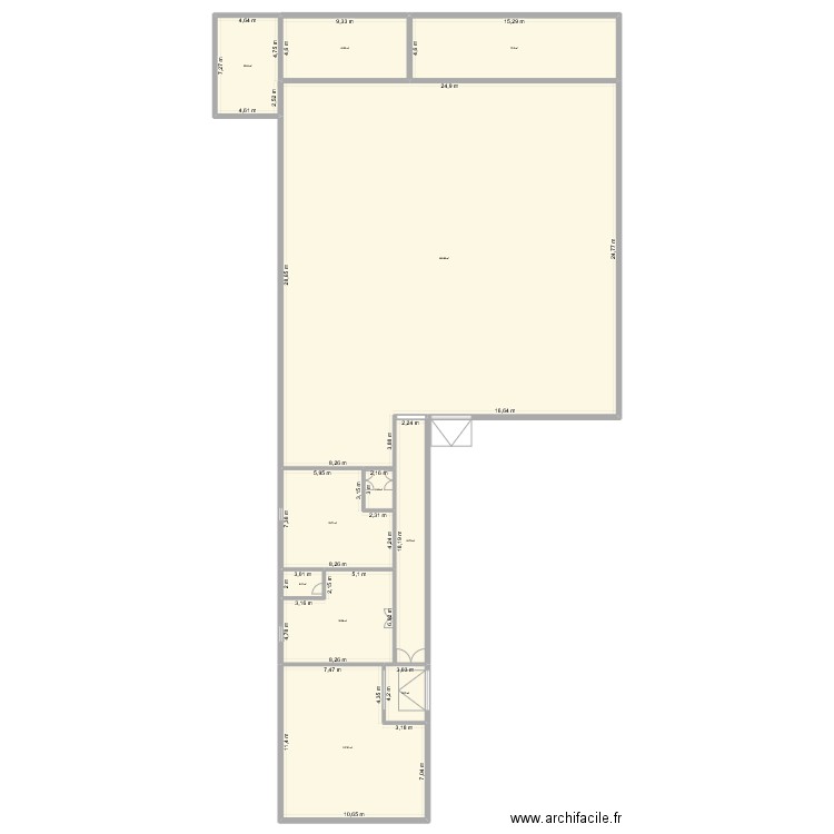 plan 1. Plan de 11 pièces et 1073 m2