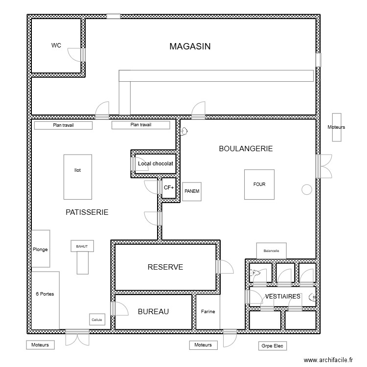 ATELIER 58. Plan de 14 pièces et 299 m2