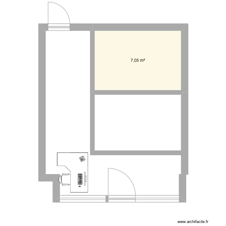 santeform2. Plan de 1  et 7 m²