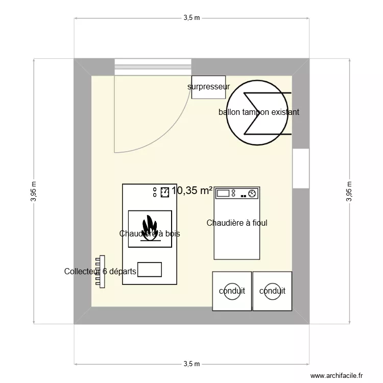 tassel 1. Plan de 1  et 10 m²