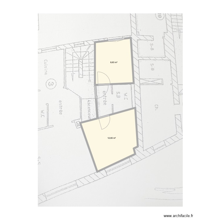 F1 2025. Plan de 2 pièces et 21 m2