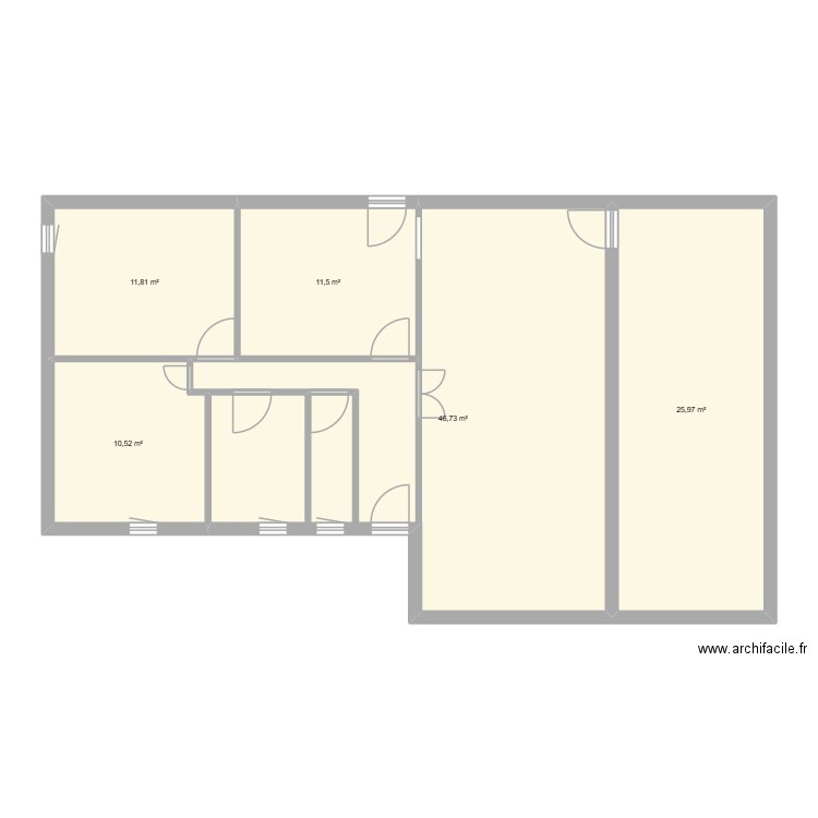 MAISON. Plan de 5 pièces et 107 m2