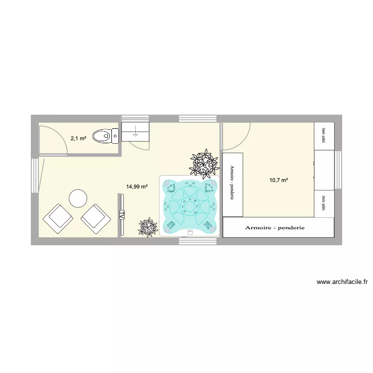 etage villers 2. Plan de 3 Pièces et 28 m² etage villers 2. Plan de 3 Pièces et 28 m²