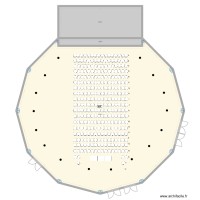 Grande salle avec chaises X 294 avec régie en salle