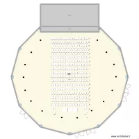 Grande salle avec chaises X 294 avec r&eacute;gie en salle