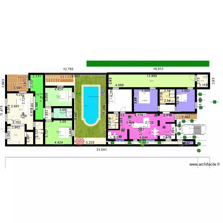 Maison ka MAmadou. Plan de 