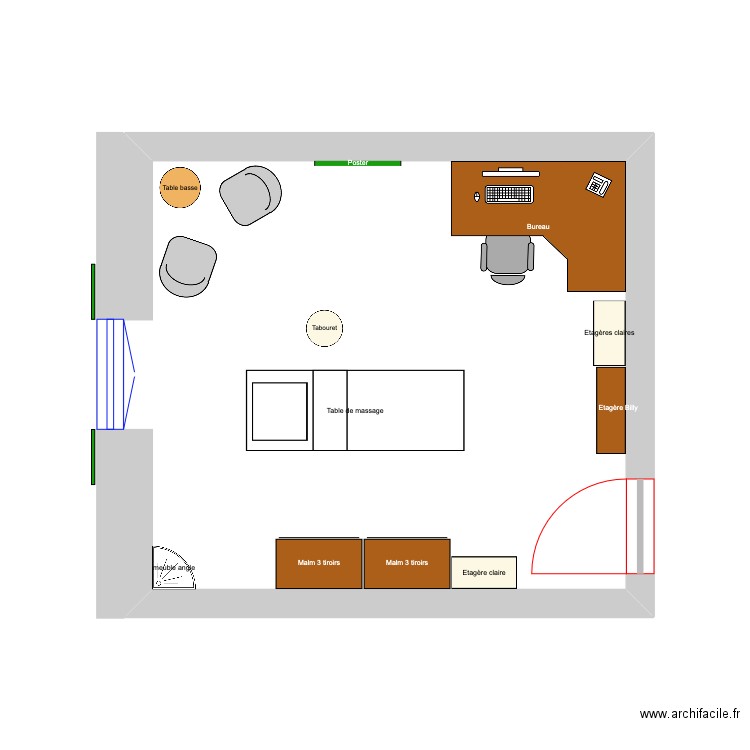 cabinet 2b. Plan de 0 pièce et 0 m2