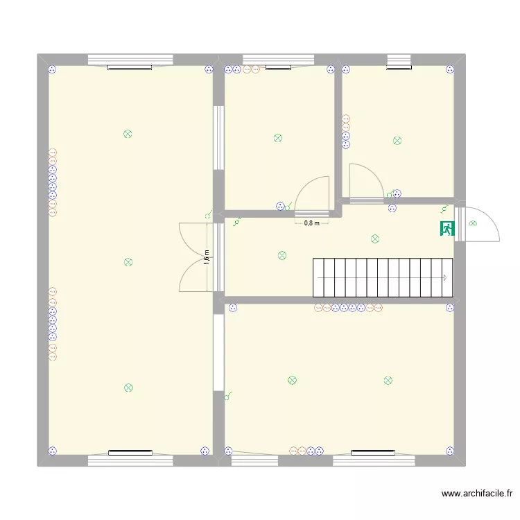 Bureaux Export &eacute;tage_&eacute;lectricit&eacute;. Plan de 