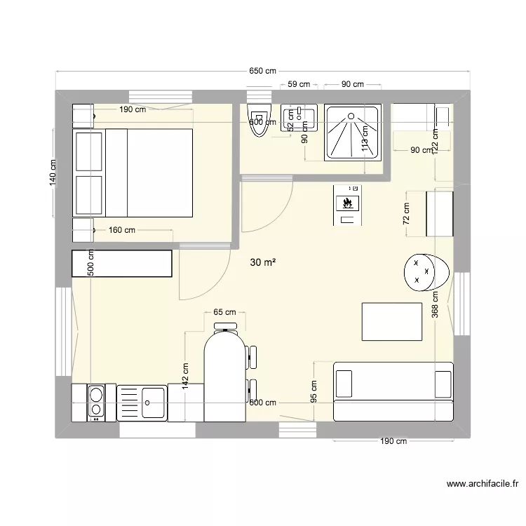 30 m2 bis. Plan de 