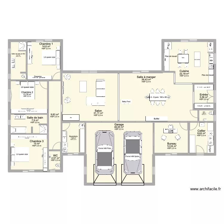 PLAN DEFINITIF 2 SALON EN CONTINUITE 6. Plan de 16 pièces et 246 m² PLAN DEFINITIF 2 SALON EN CONTINUITE 6. Plan de 16 pièces et 246 m²