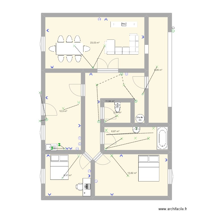 villa. Plan de 0 pièce et 0 m2