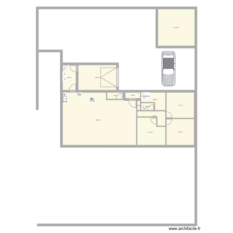 LAURA-EUGENE2. Plan de 13  et 149 m²