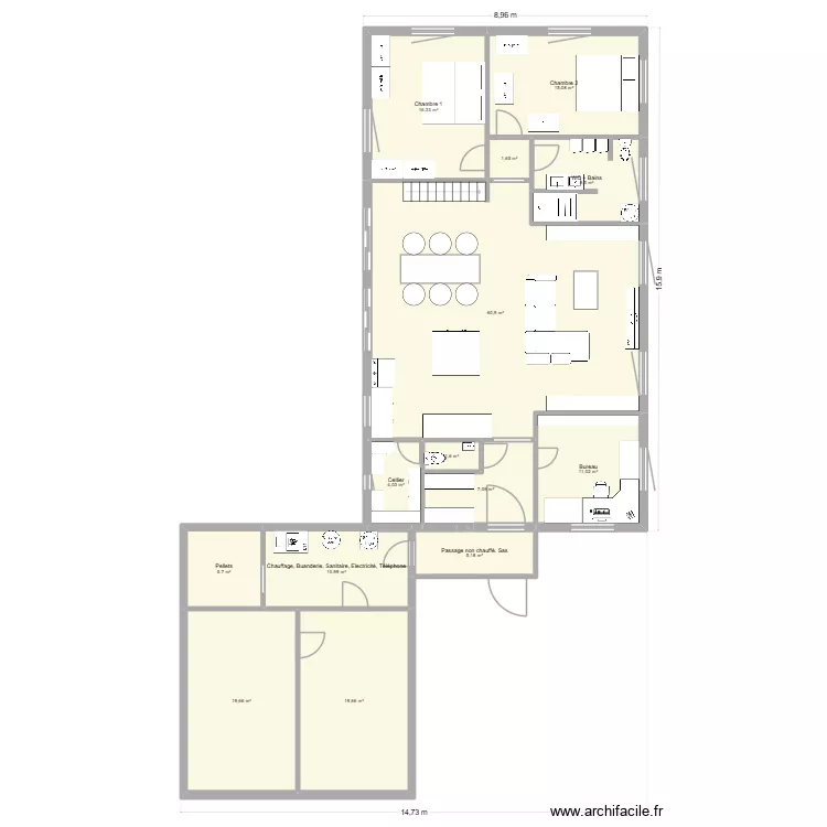 Ch&ecirc;ne Paquier 5. Plan de 14  et 187 m²