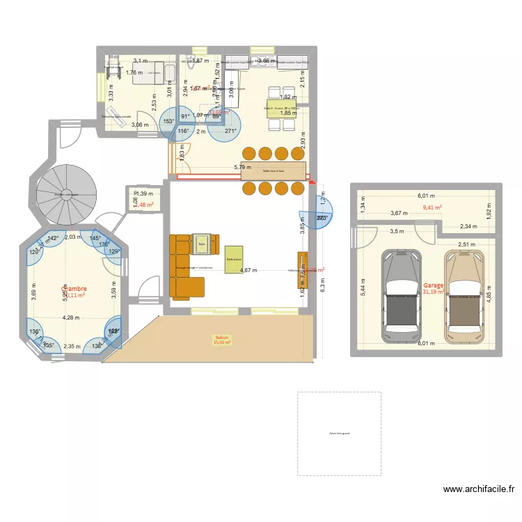 Extension - du 19 Julien MINOS. Plan de 7 et 103 m² Extension - du 19 Julien MINOS. Plan de 7 et 103 m²