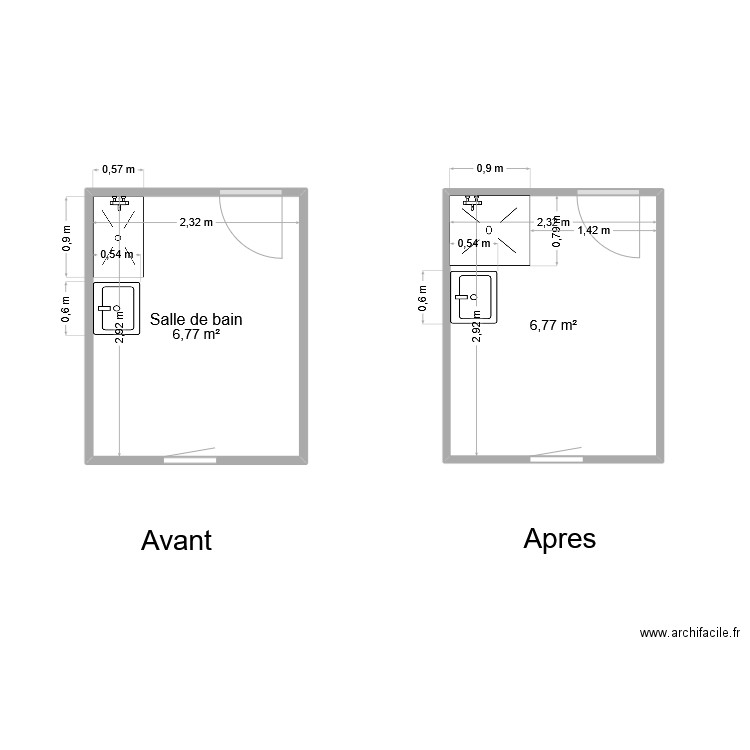 Lepinoy Rene. Plan de 2 pièces et 14 m2
