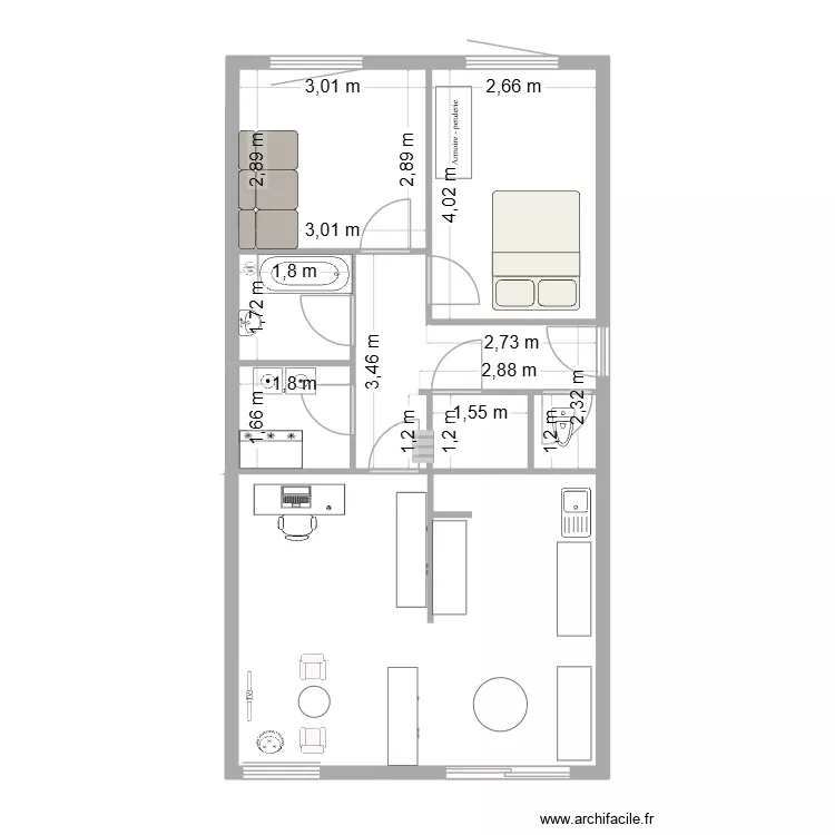 Blokbos. Plan de 6 et 35 m² Blokbos. Plan de 6 et 35 m²