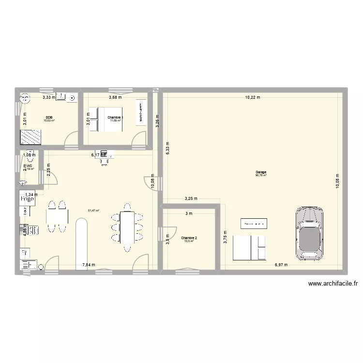 Id&eacute;e 2. Plan de 6  et 176 m²