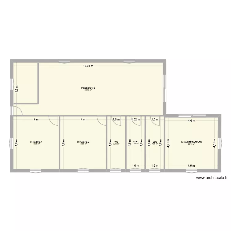 MAISON. Plan de 7 et 139 m² MAISON. Plan de 7 et 139 m²