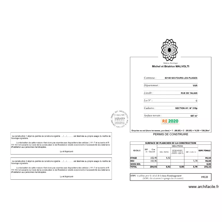 PLAN D\'EXECUTION EN TETE - INDICE A - 28-04-25. Plan de 