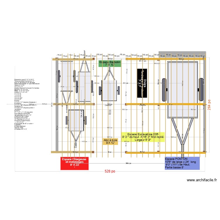 Abri Machinerie R&eacute;duit. Plan de 0 pièce et 0 m2