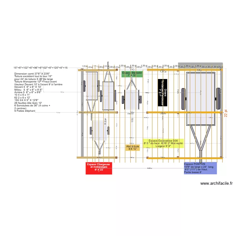 Abri Machinerie Réduit. Plan de Abri Machinerie Réduit. Plan de