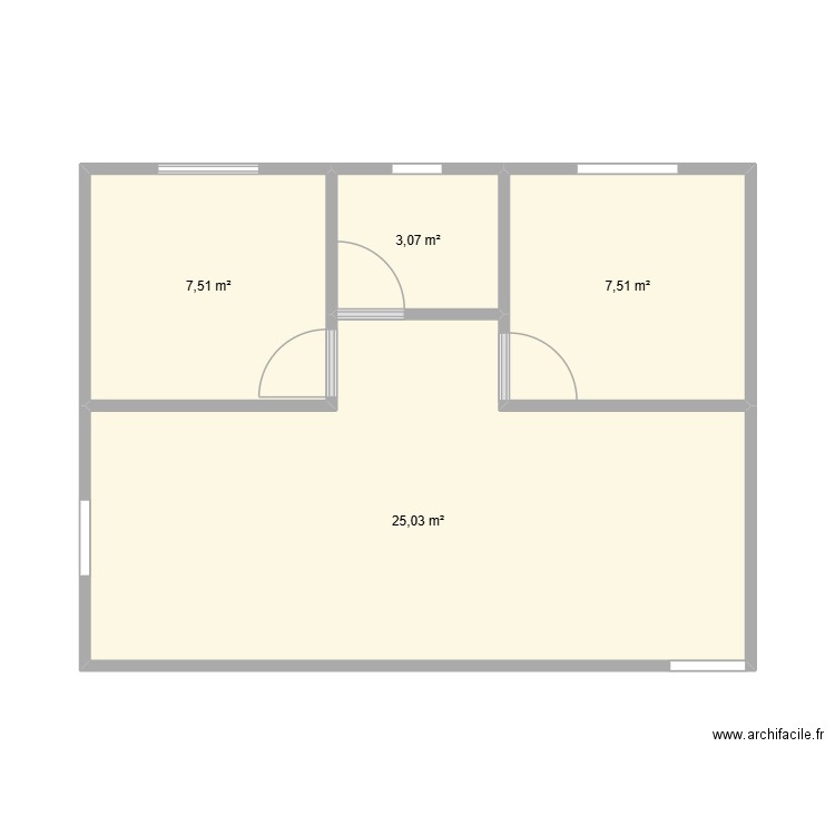 idee vie. Plan de 4 pièces et 43 m2