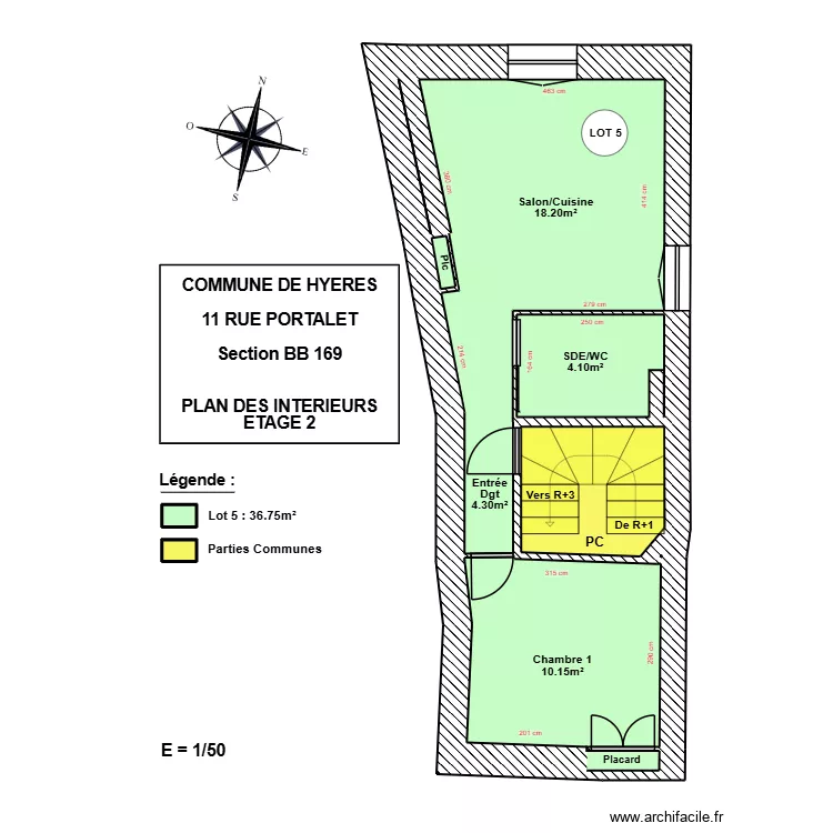 ROUMENGAS HYERES ETAGE 2. Plan de ROUMENGAS HYERES ETAGE 2. Plan de