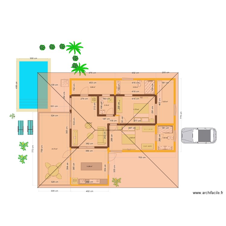 Martine Ott plan 23 juin. Plan de 10 pièces et 113 m2