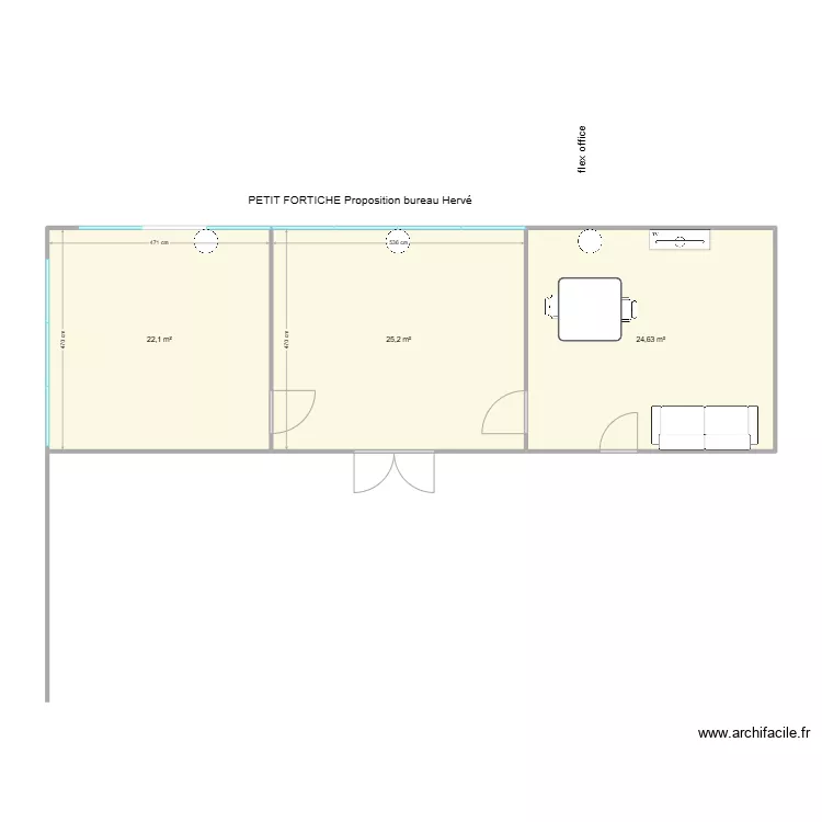 PETIT FORTICHE Bureau Hervé proposition 1. Plan de PETIT FORTICHE Bureau Hervé proposition 1. Plan de
