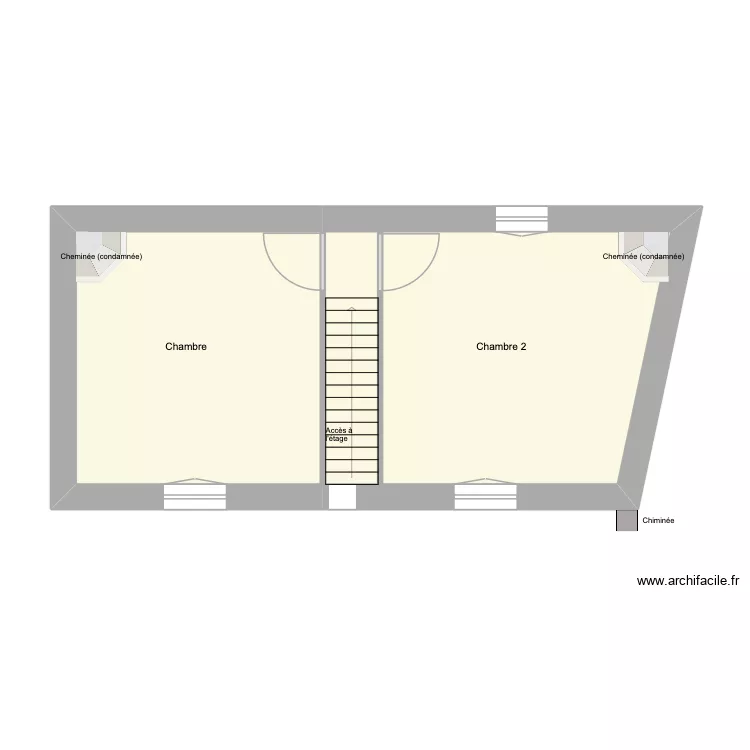 PdM Etage - AVANT. Plan de 3  et 35 m²